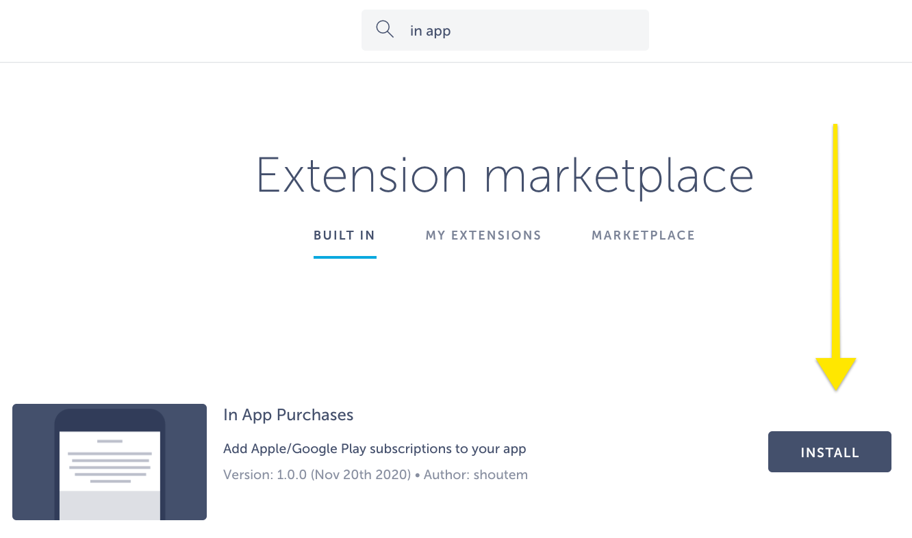 in app purchase