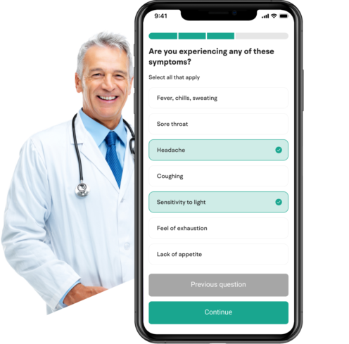 Telemedicine_phone+person_@2x health app